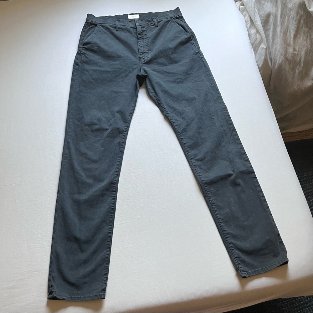MOTHER the shaker prep cotton blend blue mens‎ slim straight leg pants